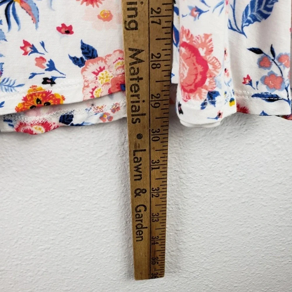 Lane Bryant Women's Size‎ 14/16 Swing Tee Challis Wildflower Print Tie Back